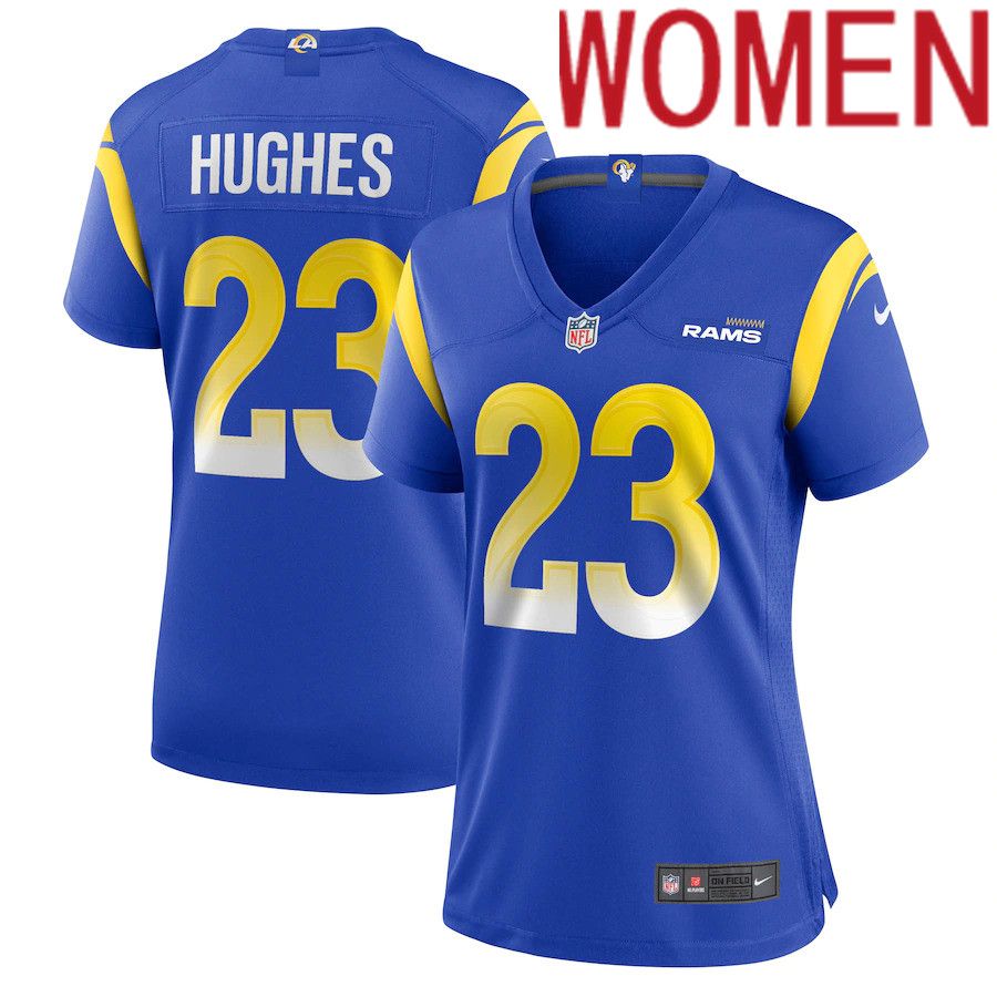 Women Los Angeles Rams #23 JuJu Hughes Nike Royal Game Player NFL Jersey